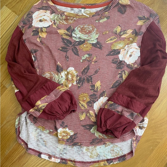 Free People Waffle Knot Top Size M - Picture 1 of 3